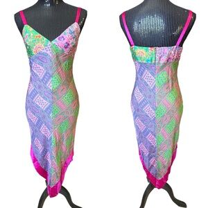 A.B.S. By Allen Schwartz vibrant colors silk Dress